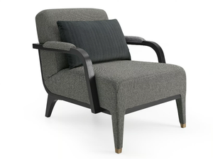 DILAN - Fabric armchair with armrests _ A.R. Arredamenti